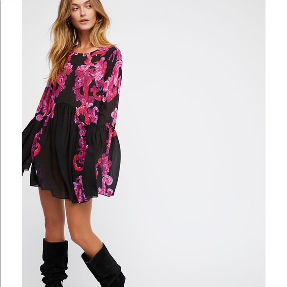 Free People Symphony Printed Slip Dress - Picture 2 of 8